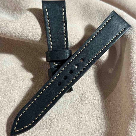 hor-152ホーウィン ダービー  ブラック 腕時計ベルト (ラグ幅19mm - バックル幅16mm)