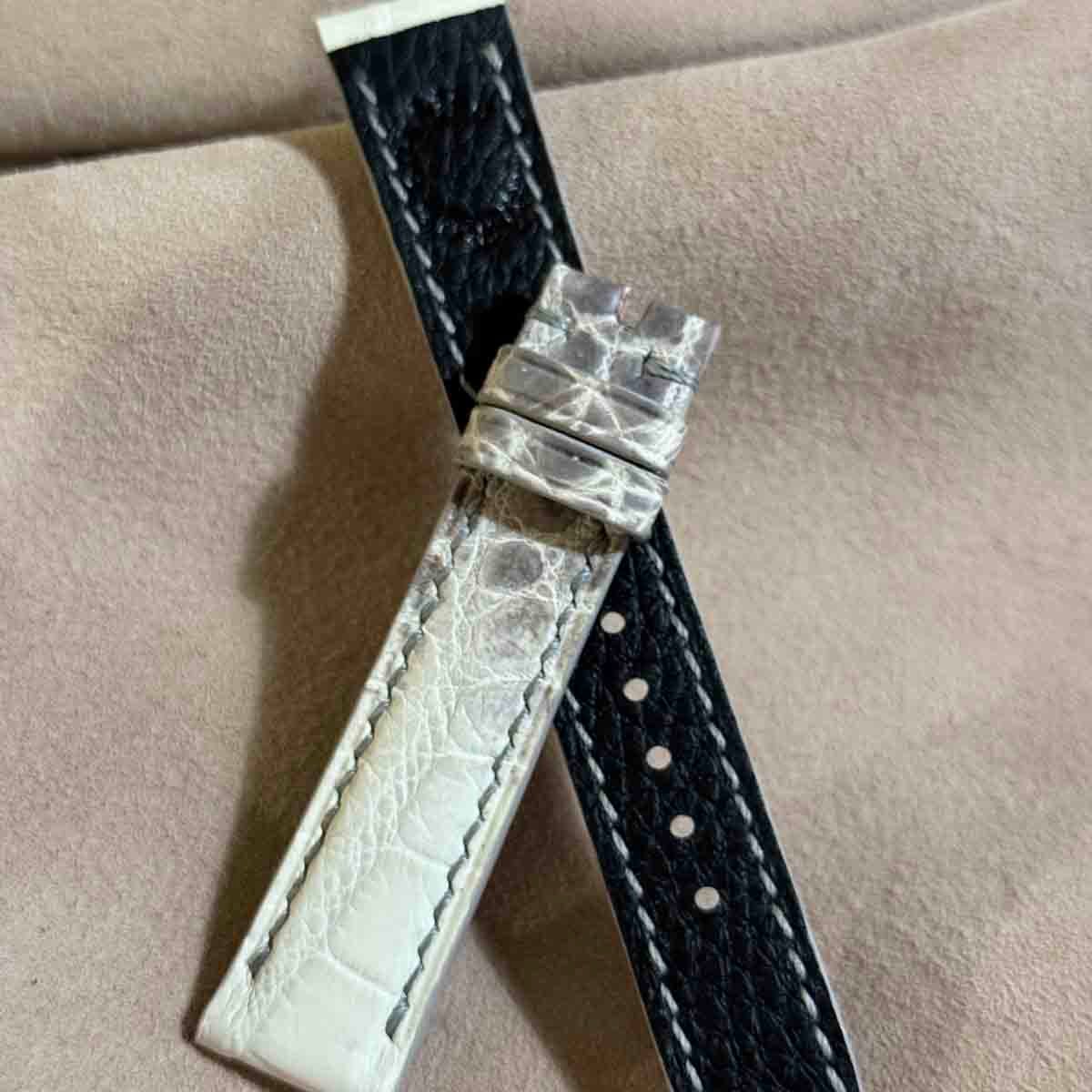 cro-1916 クロコダイル 腕時計ベルト ブラック ラグ幅18mm cro-1959 クロコダイル 腕時計 ベルト ヒマラヤクロコ (ラグ幅18 mm