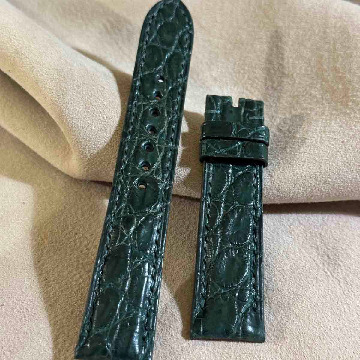 cro-1618 クロコダイル 腕時計ベルト ジェイドグリーン ラグ幅24 mm cro-1898 クロコダイル 腕時計 ベルト グリーン (ラグ幅20 mm