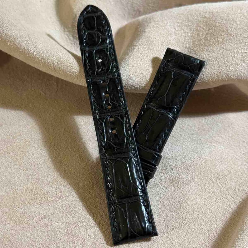 cro-1958 クロコダイル 腕時計 ベルト ブラック (ラグ幅20 mm