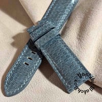 sna-144 シースネイク（ウミヘビ）腕時計ベルト グレー (ラグ幅24mm - バックル幅22 mm)