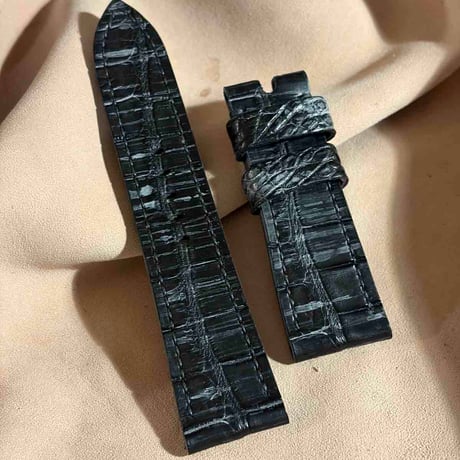 exh-68 ブライドルクロコダイル 腕時計ベルト  (ラグ幅24mm - バックル幅22mm)