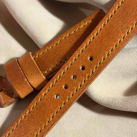 hor-274  HORWEEN ダービー / イングリッシュタン 腕時計ベルト (ラグ20mm - バックル幅18mm)