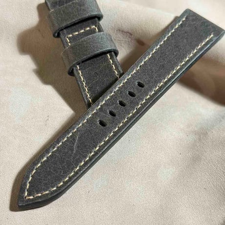 hor-120 ホーウィンレザー  オリオン / グレー 腕時計ベルト (ラグ幅22mm - バックル幅20mm)