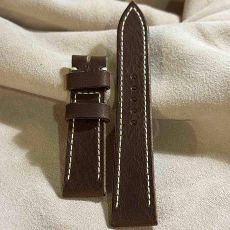 hor-219 HORWEEN ダービー ブラウン 腕時計ベルト (ラグ21mm - バックル幅18mm)