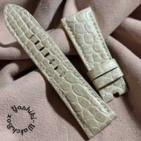 cro-2006 クロコダイル 腕時計ベルト ブルーグレー (ラグ幅26 mm