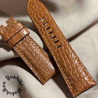 cro-1822 クロコダイル レザー 腕時計 ベルト ライトブラウン cro-1822 クロコダイル レザー 腕時計 ベルト ライトブラウン