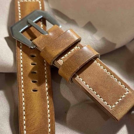 hor-178 ホーウィン ダービー ナチュラル ヘリテージスタイル 腕時計ベルト (ラグ22mm - バックル幅22mm)