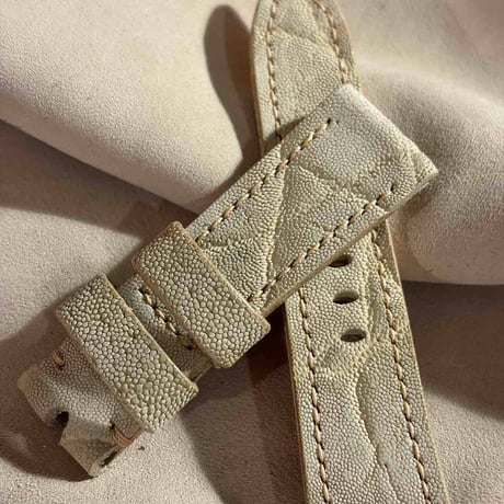 exh-71 タンニン鞣しエレファントレザー 腕時計ベルト  (ラグ幅22mm - バックル幅20mm)