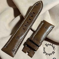 ost-343 オーストリッチレザー 腕時計ベルト ダークブラウン (ラグ幅26mm - バックル幅22mm)