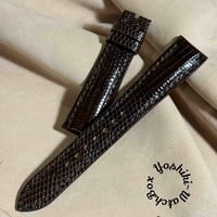 liz-343 リザード レザー 腕時計 ベルト ブラック (ラグ幅22 mm