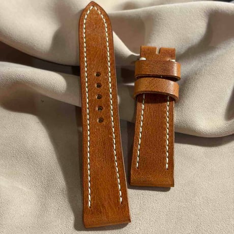hor-275  HORWEEN ダービー / イングリッシュタン 腕時計ベルト (ラグ20mm - バックル幅18mm)