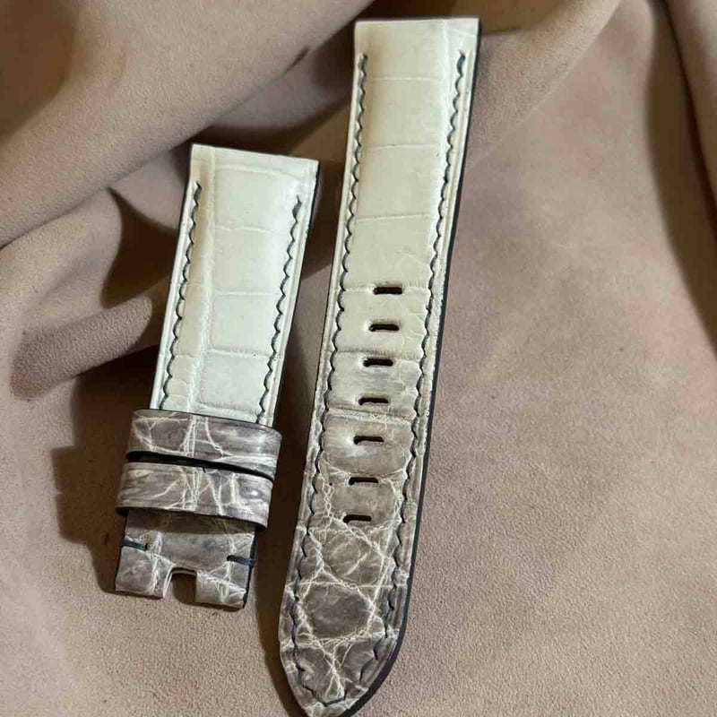 cro-1953 クロコダイル 腕時計 ベルト ヒマラヤクロコ (ラグ幅22 mm