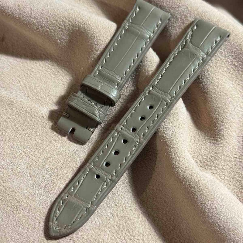 cro-1636 クロコダイル レザー 腕時計 ベルト トープ/マット cro-1636 クロコダイル レザー 腕時計 ベルト トープ/マット
