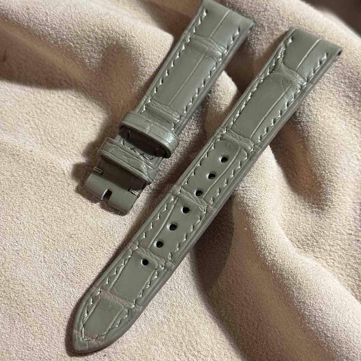 cro-1636 クロコダイル レザー 腕時計 ベルト トープ/マット cro-1636 クロコダイル レザー 腕時計 ベルト トープ/マット