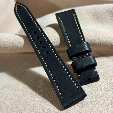 hor-152ホーウィン ダービー  ブラック 腕時計ベルト (ラグ幅19mm - バックル幅16mm)