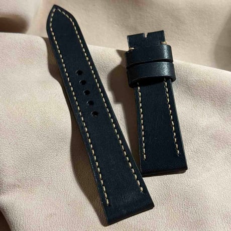 hor-153 ホーウィン ダービー  ブラック 腕時計ベルト (ラグ幅21mm - バックル幅18mm)