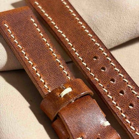 hor-244 HORWEEN ダービー / オールドイングリッシュ 腕時計ベルト (ラグ19mm - バックル幅16mm)