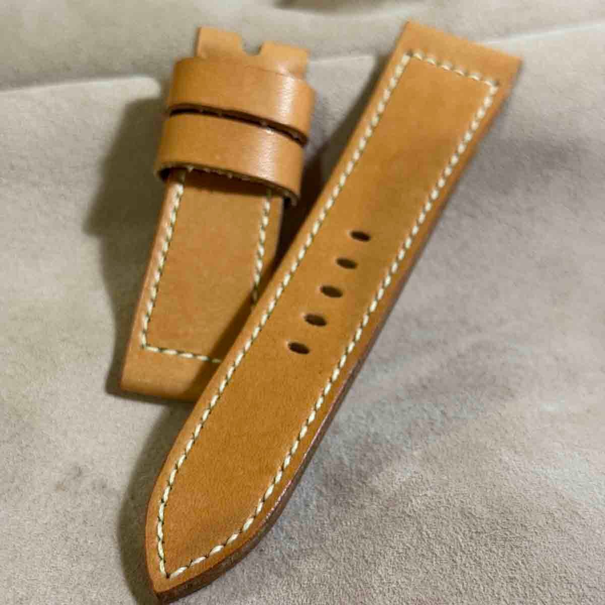 hor-218 HORWEENレザー ナチュラル 腕時計ベルト ラグ幅26mm hor-218 HORWEENレザー ナチュラル 腕時計ベルト ラグ幅26mm hor-218