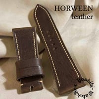 hor-242 HORWEEN ダービー ダークブラウン 腕時計ベルト (ラグ26mm - バ