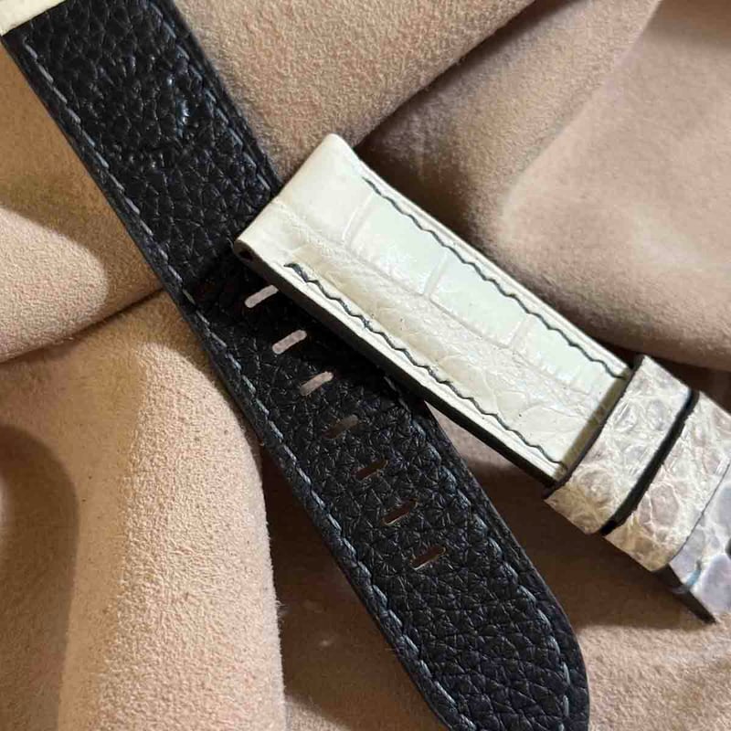 時計ベルト／クロコダイル／グレー系／22-20／M 時計ベルト／クロコダイル／グレー系／22-20／M 時計ベルト