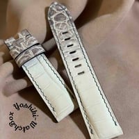 cro-1950 クロコダイル 腕時計 ベルト グロス仕上げオリーブ