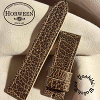 hor-260 HORWEEN バイソンレザー / ブラウン 腕時計ベルト (ラグ24mm - バックル幅22mm)