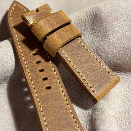 hor-173 ホーウィン ミスティック シナモン 腕時計ベルト (ラグ24mm - バックル幅22mm)
