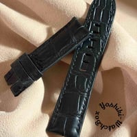 cro-1937 クロコダイル 腕時計 ベルト グロス仕上げ オリーブ (ラグ幅19