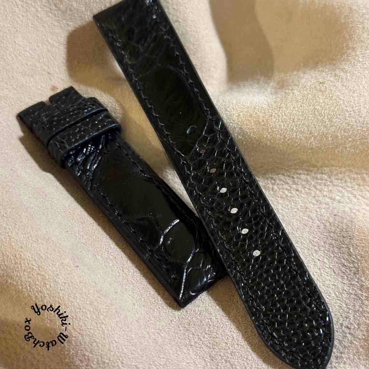 ost-359 オーストリッチ 腕時計ベルト グレー ラグ幅24mm ost-359 オーストリッチレザー 腕時計ベルト グレー (ラグ幅24mm