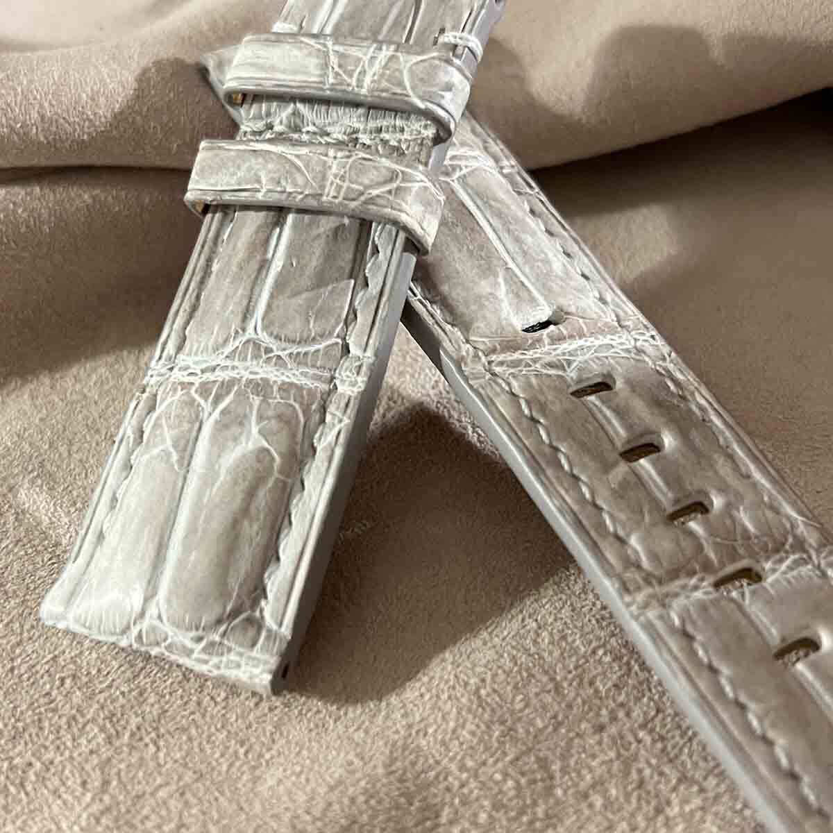 cro-1038 クロコダイル レザー 腕時計 ベルト ヒマラヤクロコ cro-1038 クロコダイル レザー 腕時計 ベルト ヒマラヤクロコ