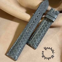 sna-157 シースネイク（ウミヘビ）腕時計ベルト グレー (ラグ幅19mm - バックル幅16 mm)