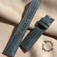 sna-169 シースネイク（ウミヘビ）腕時計ベルト グレー (ラグ幅20mm - バックル幅18 mm)