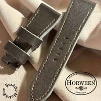 hor-237 HORWEEN バイソングレー 腕時計ベルト (ラグ26mm - バックル幅22mm)