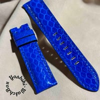 sna-111 シースネイク（ウミヘビ）腕時計ベルト ブルー (ラグ幅22 mm - バックル幅20 mm)