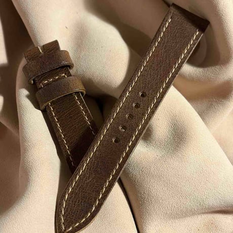 hor-257 HORWEEN ダービー / ブラウン 腕時計ベルト (ラグ20mm - バックル幅18mm)