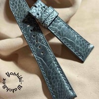 ost-378 オーストリッチレザー 腕時計ベルト グレー (ラグ幅21mm - バックル幅18mm)