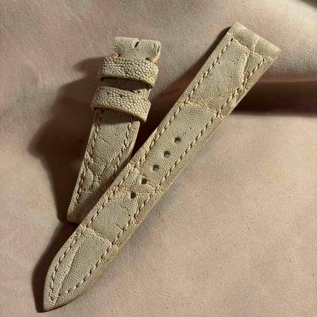 exh-74 タンニン鞣しエレファントレザー 腕時計ベルト  (ラグ幅20mm - バックル幅18mm)