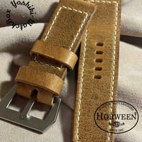 hor-270 サンプル品 HORWEEN ダブリン / ライトナチュラル GPFバックル付属 腕時計ベルト (ラグ26mm - バックル幅26mm)