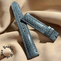 sna-103 シースネイク（ウミヘビ）腕時計ベルト グレー (ラグ幅20 mm - バックル幅18 mm)
