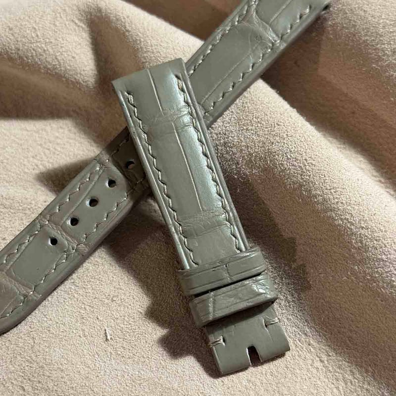 cro-1636 クロコダイル レザー 腕時計 ベルト トープ/マット cro-1636 クロコダイル レザー 腕時計 ベルト トープ/マット