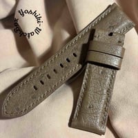 ost-453 オーストリッチレザー 腕時計ベルト トープ (ラグ幅24mm - バックル幅22mm)