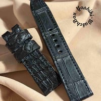 cro-2018 クロコダイル 腕時計ベルト ブラウン (ラグ幅18 mm