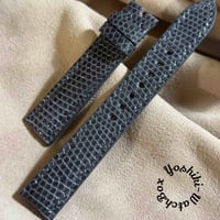 liz-333  リザード レザー 腕時計 ベルト グレー (ラグ幅18 mm - バックル幅16 mm)