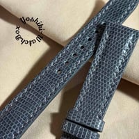 liz-359  リザード レザー 腕時計 ベルト グレー (ラグ幅19 mm - バックル幅16 mm)