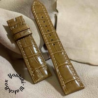 cro-2094 クロコダイル 腕時計ベルト ブラウン (ラグ幅24 mm cro-2094 クロコダイル 腕時計ベルト ブラウン (ラグ幅24 mm