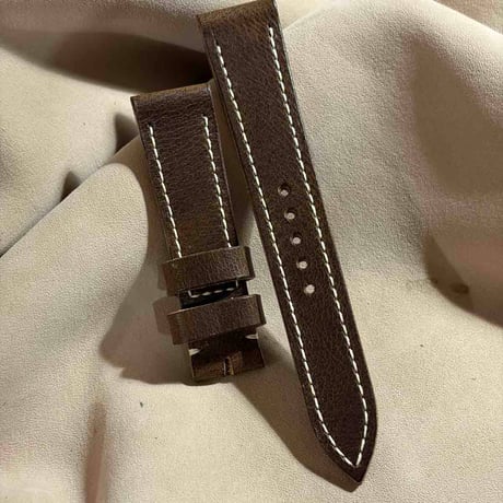 hor-256 HORWEEN ダービー / ブラウン 腕時計ベルト (ラグ20mm - バックル幅18mm)
