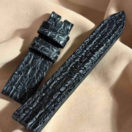 exh-66 ブライドルクロコダイル 腕時計ベルト  (ラグ幅22mm - バックル幅20mm)