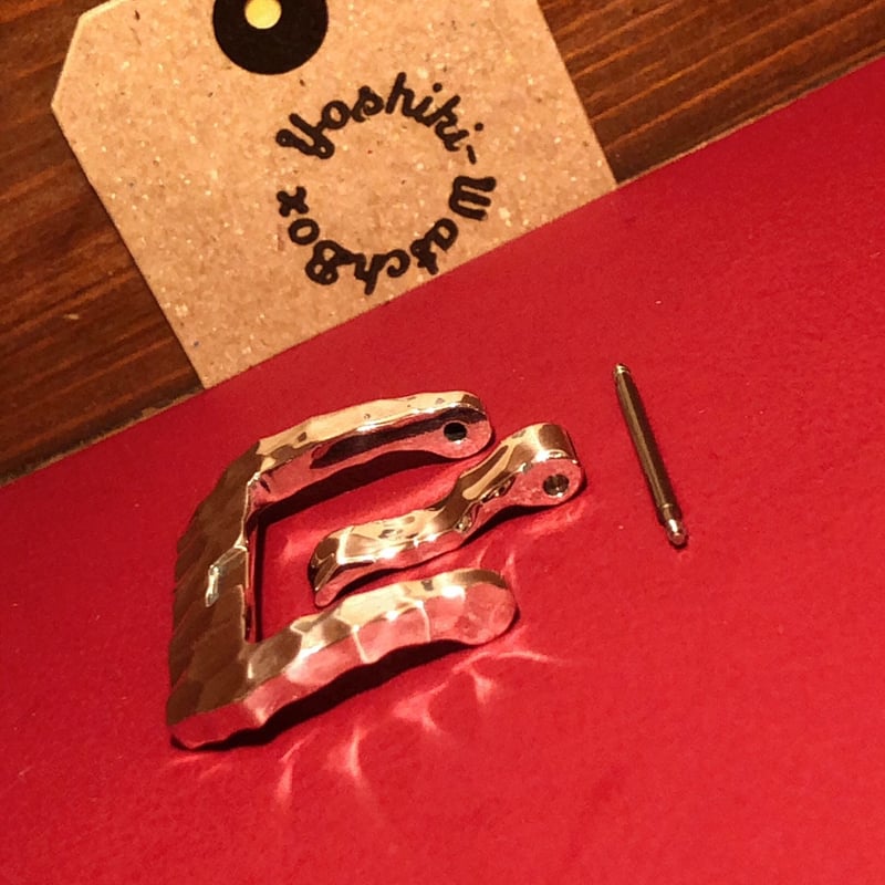 シルバー925製 腕時計ベルト用 バックル 尾錠幅20mm~26mm ハンマー