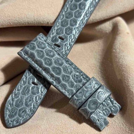 sna-139 シースネイク（ウミヘビ）腕時計ベルト グレー (ラグ幅22 mm - バックル幅20 mm)